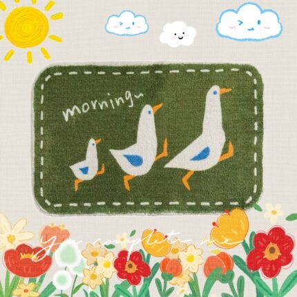 🦆 ぴよぴよ♪ 春のおさんぽ気分マット 🌿✨